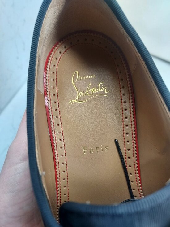Christian Louboutin MENS Black Greggyrocks Spiked Heel Lace Up Oxford Shoe